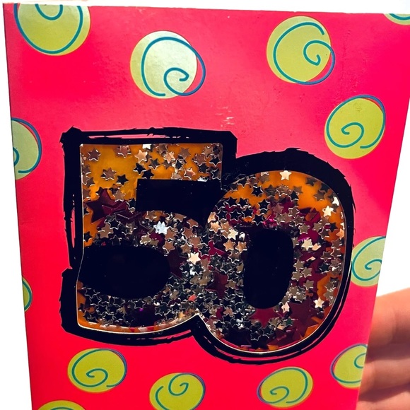 Vintage Y2K 2000s 50th Birthday Party Invitations Black Pink Sequins Plus Eraser - Picture 12 of 15